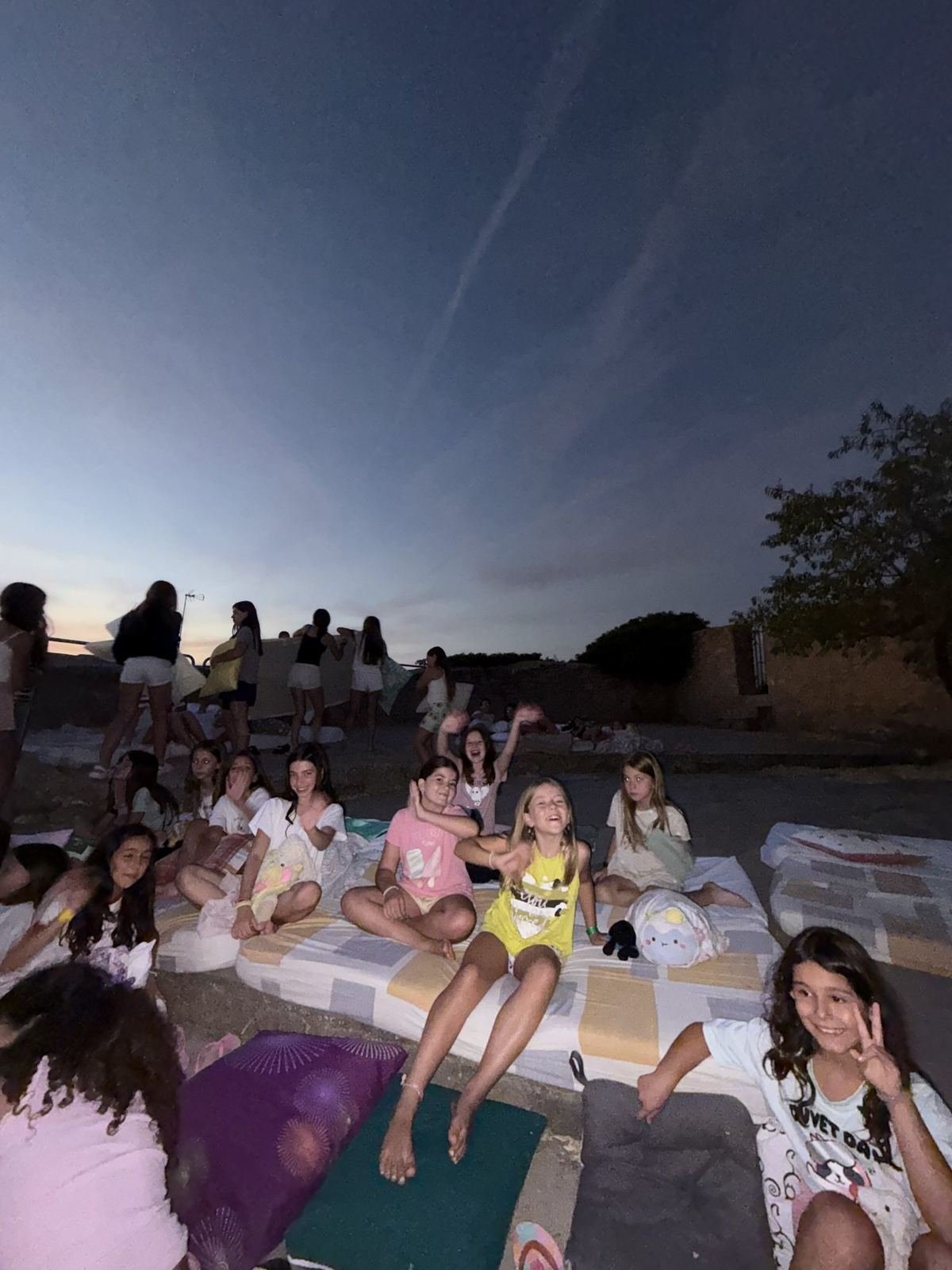 Nit a la fresca amb màrfegues i sacs de dormir